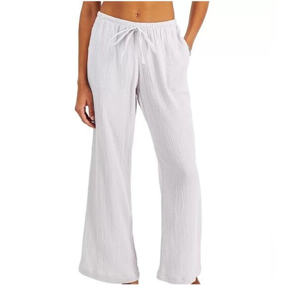 J. Valdi Lavender Cotton Swim Cover-Up Pants Sz L NWT - Picture 1 of 12